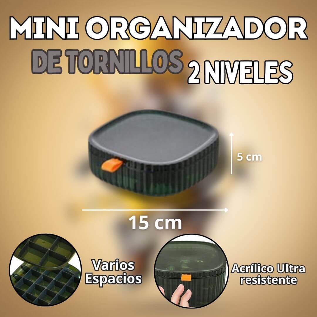 Mini Organizador de Tornillos - Acrílico 2 niveles