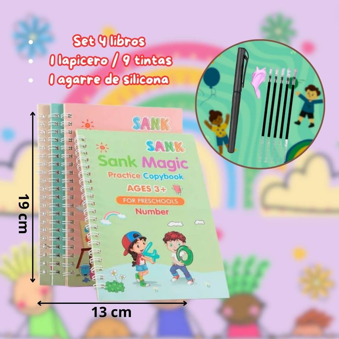 CUADERNO MÁGICO MONTESSORI REUTILIZABLE-MEJORA LA CALIGRAFÍA DE MANERA DIVERTIDA