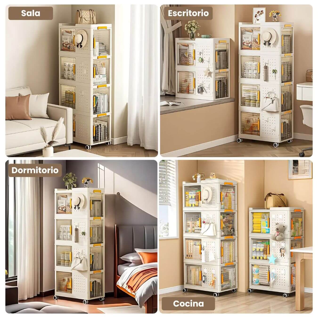 ORGANIZADOR 8 PUERTAS- 3 EN 1 - 4 NIVELES MULTIFUNCIONAL