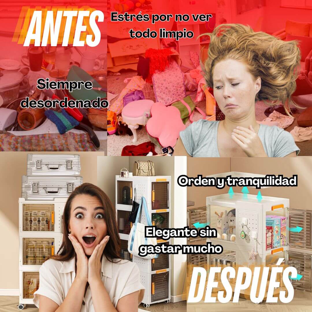 ORGANIZADOR 8 PUERTAS- 3 EN 1 - 4 NIVELES MULTIFUNCIONAL