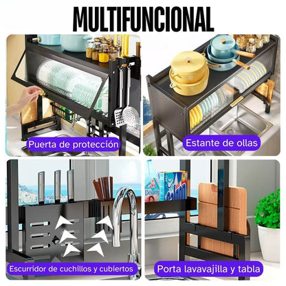 ESCURRIDOR DE PLATOS PREMIUM 65x80- solución definitiva para ordenar tu cocina