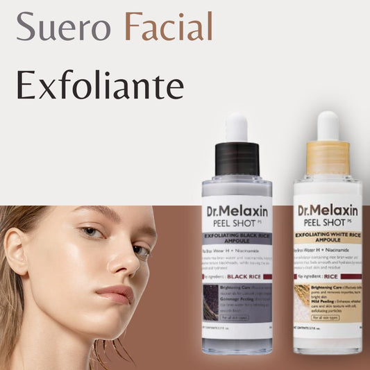 Loción limpiadora facial de arroz negro/blanco Fórmula suave, exfoliación rápida, limpieza
