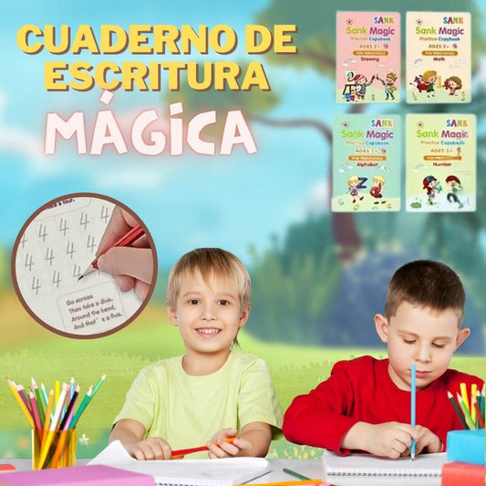 CUADERNO MÁGICO MONTESSORI REUTILIZABLE-MEJORA LA CALIGRAFÍA DE MANERA DIVERTIDA