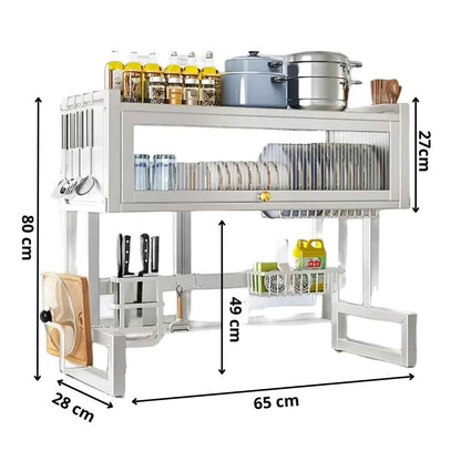 ESCURRIDOR DE PLATOS PREMIUM 65x80- solución definitiva para ordenar tu cocina