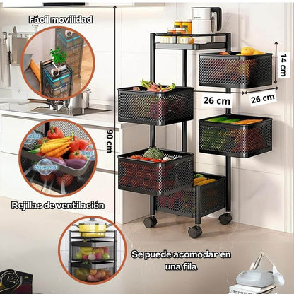 ORGANIZADOR 5 NIVELES ACERO AL CARBONO